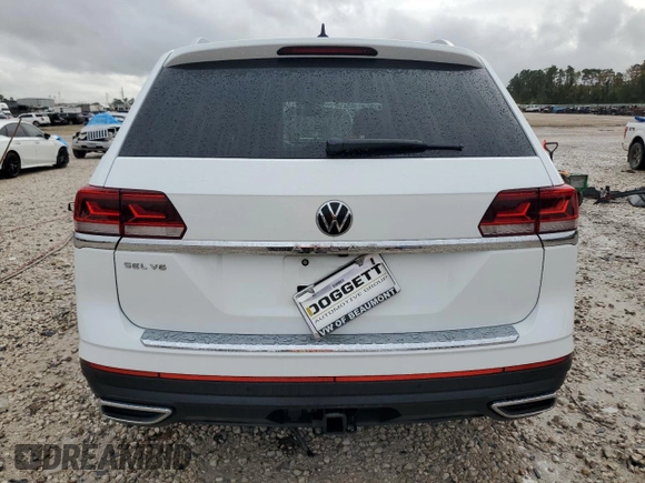2021 Volkswagen Atlas SEL with VIN 1V2ER2CA5MC573264, listed as a Copart auction lot 84921024 with 88,994 mi miles and Salvage title. Bid and sale history available at DreamBid. Image 6.