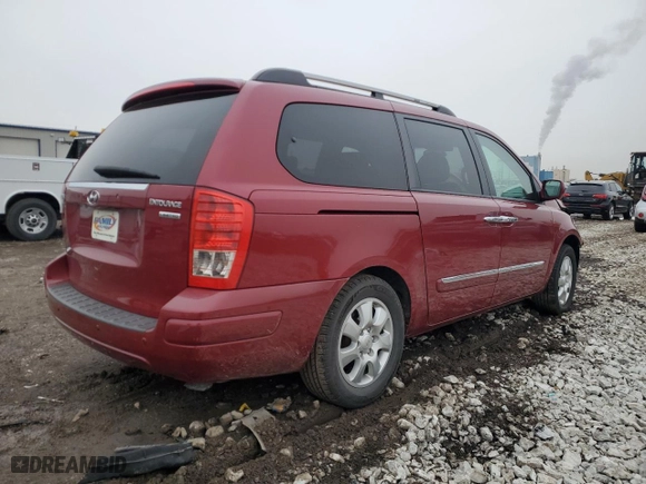 2007 Hyundai Entourage GLS with VIN KNDMC233376034872, listed as a Copart auction lot 48369865 with 63,189 mi miles and Salvage Title. Bid and sale history available at carsss.com. Image 3.