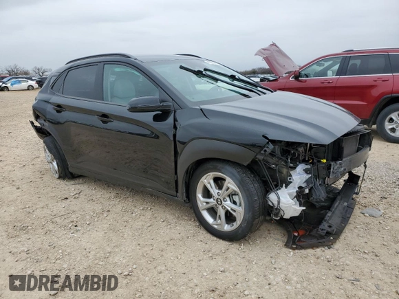 2023 Hyundai Kona SEL with VIN KM8K6CABXPU044904, listed as a Copart auction lot 41921915 with 33,630 mi miles and Salvage Title. Bid and sale history available at DreamBid. Image 4.
