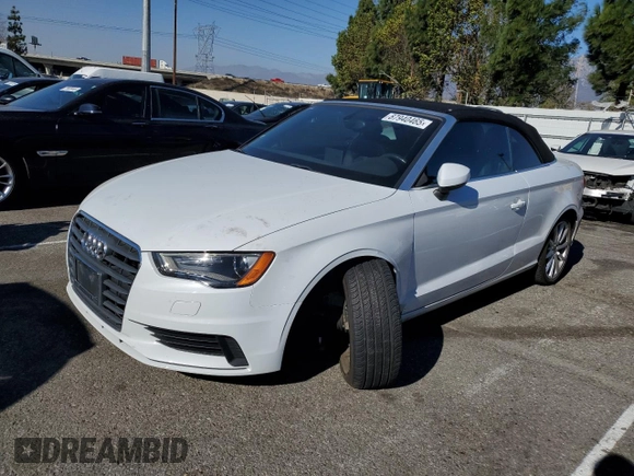 2015 Audi A3 1.8T Premium Plus with VIN WAU5CLFF3F1044097, listed as a Copart auction lot 87940465 with 45,743 mi miles and Salvage Title. Bid and sale history available at carsss.com. Image 1.