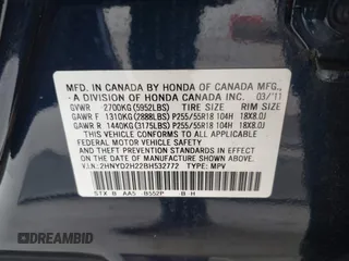 2011 Acura MDX with VIN 2HNYD2H22BH532772, listed as a IAAI auction lot 42109637 with 89,712 mi miles. Bid and sale history available at carsss.com. Image 9.