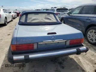 1989 Mercedes-Benz 560 SL with VIN WDBBA48D6KA097334, listed as a Copart auction lot 76158734 with 108,960 mi miles and Salvage Title. Bid and sale history available at carsss.com. Image 6.
