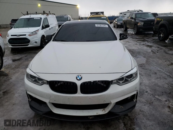 2016 BMW 4 Series 435i xDrive z VIN WBA3R5C59GK374383, wystawiony jako Copart lot #87587245 z przebiegiem 140 897 mil mil oraz Czysty tytuł • Clean title. Historia ofert i sprzedaży dostępna na DreamBid. Obrazek 5.