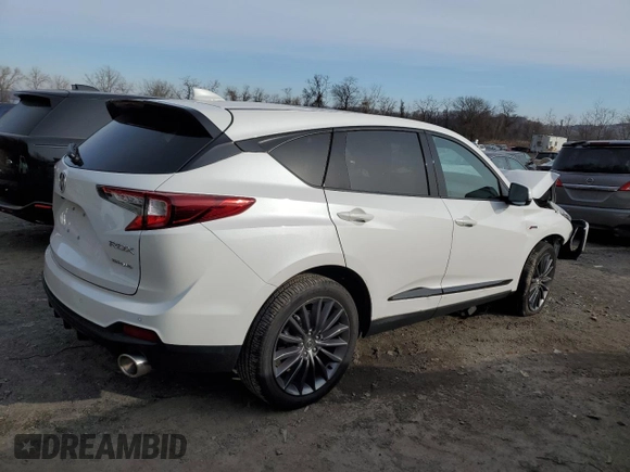 2023 Acura RDX Advance with VIN 5J8TC2H83PL004550, listed as a Copart auction lot 83023154 with Not provided miles and Salvage title. Bid and sale history available at DreamBid. Image 3.