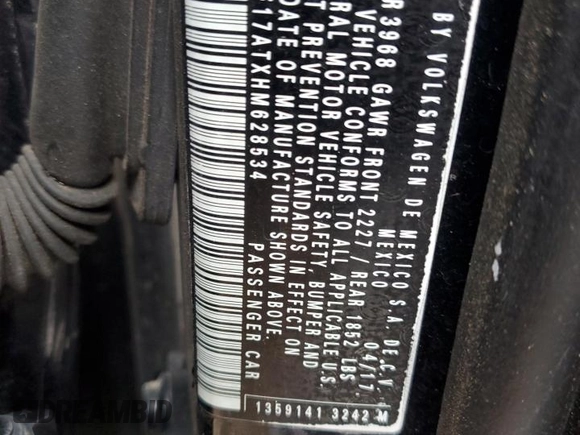 2017 Volkswagen Beetle Fleet z VIN 3VWF17ATXHM628534, wystawiony jako Copart lot #44686385 z przebiegiem Nie podano mil oraz Szkoda całkowita • Salvage title. Historia ofert i sprzedaży dostępna na DreamBid. Obrazek 14.