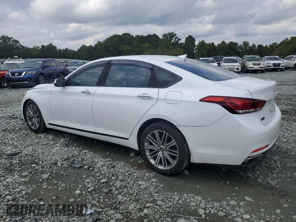 2018 Genesis G80 3.8L with VIN KMHGN4JE4JU238537, listed as a Copart auction lot 73044464 with 45,239 mi miles and Salvage Title. Bid and sale history available at carsss.com. Image 2.
