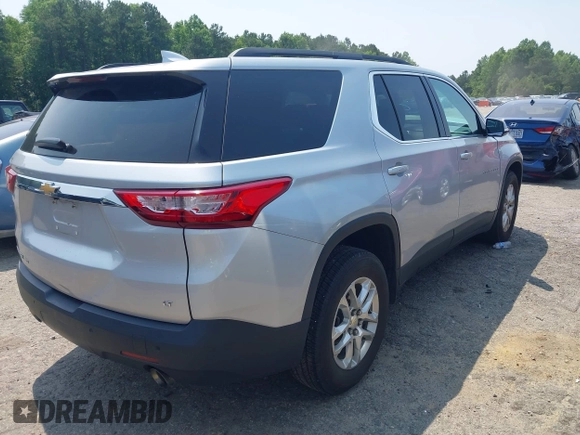 2020 Chevrolet Traverse LT Cloth with VIN 1GNEVGKW7LJ273511, listed as a IAAI auction lot 42366967 with 60,272 mi miles and . Bid and sale history available at DreamBid. Image 4.