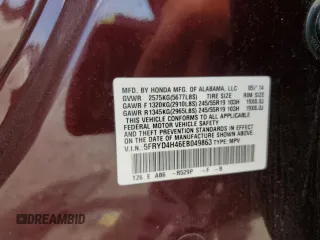 2014 Acura MDX Technology with VIN 5FRYD4H46EB049863, listed as a Copart auction lot 63079295 with 149,448 mi miles and Salvage title. Bid and sale history available at DreamBid. Image 14.
