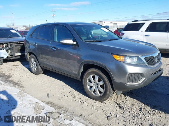 2012 Kia Sorento LX with VIN 5XYKTCA65CG240826, listed as a IAAI auction lot 41258709 with 1 mi miles. Bid and sale history available at carsss.com. Image 1.