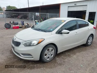 2015 Kia Forte LX with VIN KNAFK4A66F5314811, listed as a IAAI auction lot 42054640 with 123,901 mi miles. Bid and sale history available at carsss.com. Image 2.