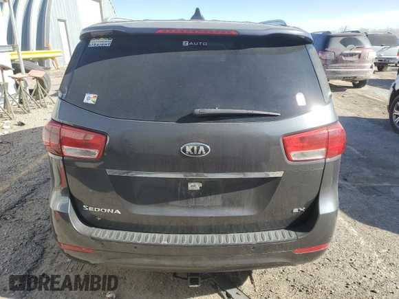 2016 Kia Sedona EX with VIN KNDMC5C17G6116524, listed as a Copart auction lot 82407804 with 163,309 mi miles and Salvage Title. Bid and sale history available at carsss.com. Image 6.