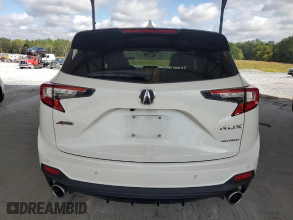 2022 Acura RDX w/A-Spec Package with VIN 5J8TC2H60NL011192, listed as a Copart auction lot 72188954 with 25,034 mi miles and Salvage Title. Bid and sale history available at carsss.com. Image 6.