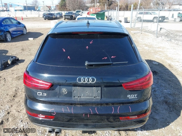 2016 Audi Q3 Premium Plus with VIN WA1EFCFS1GR011801, listed as a IAAI auction lot 41691273 with 126,554 mi miles. Bid and sale history available at carsss.com. Image 16.