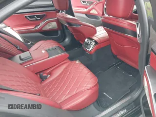 2022 Mercedes-Benz S 500 with VIN W1K6G6DB0NA148354, listed as a IAAI auction lot 41724082 with 34,116 mi miles and . Bid and sale history available at DreamBid. Image 8.
