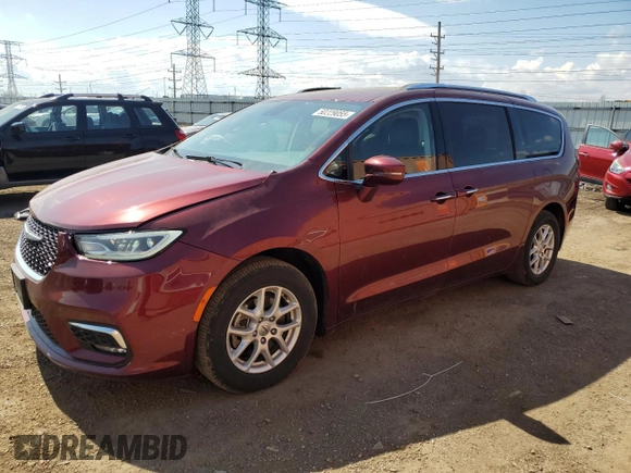 2021 Chrysler Pacifica Touring L with VIN 2C4RC1BG3MR528173, listed as a Copart auction lot 50229055 with 97,158 mi miles and Salvage Title. Bid and sale history available at DreamBid. Image 1.
