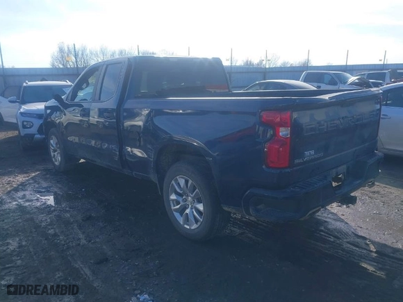 2019 Chevrolet Silverado 1500 Custom with VIN 1GCRWBEF1KZ209860, listed as a IAAI auction lot 41145748 with 90,258 mi miles. Bid and sale history available at carsss.com. Image 3.