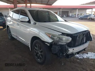2015 Infiniti QX60 with VIN 5N1AL0MN8FC507152, listed as a IAAI auction lot 41935938 with 122,219 mi miles and . Bid and sale history available at carsss.com. Image 1.
