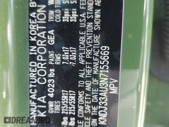 2022 Kia Soul EX with VIN KNDJ33AU3N7155669, listed as a Copart auction lot 47211445 with 35,317 mi miles and Salvage Title. Bid and sale history available at carsss.com. Image 12.