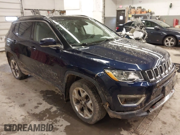 2018 Jeep Compass Limited с VIN 3C4NJDCB9JT175536, выставлен на аукционе IAAI как лот 41990061 с пробегом 51 471 миль миль и . История ставок и продаж доступна на DreamBid. Изображение 1.