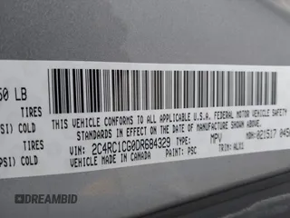 2013 Chrysler Town & Country Touring-L with VIN 2C4RC1CG0DR684329, listed as a IAAI auction lot 41919921 with 101,868 mi miles. Bid and sale history available at carsss.com. Image 9.