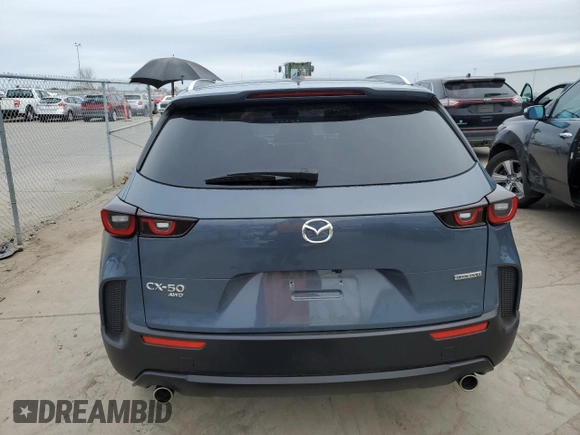 2023 Mazda CX-50 S Premium Plus with VIN 7MMVABEM7PN101642, listed as a Copart auction lot 47498675 with 12,299 mi miles and Salvage Title. Bid and sale history available at DreamBid. Image 6.