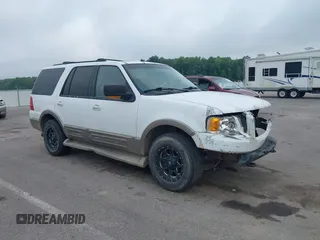 2003 Ford Expedition Eddie Bauer with VIN 1FMFU18L83LB70379, listed as a IAAI auction lot 42434935 with 247,970 mi miles and . Bid and sale history available at DreamBid. Image 1.