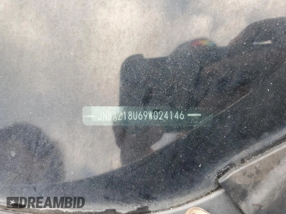 2009 Nissan Murano SL with VIN JN8AZ18U69W024146, listed as a Copart auction lot 68298204 with 170,562 mi miles and Salvage Title. Bid and sale history available at carsss.com. Image 13.