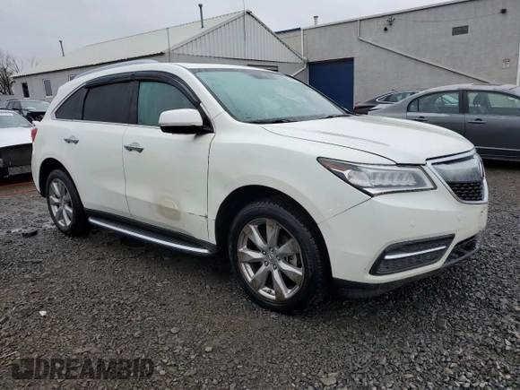 2015 Acura MDX Advance with VIN 5FRYD4H87FB031277, listed as a Copart auction lot 51446755 with 131,059 mi miles and Salvage title. Bid and sale history available at DreamBid. Image 4.