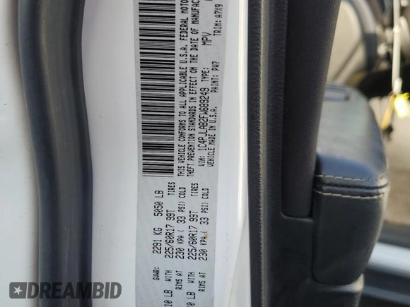 2015 Jeep Cherokee Sport with VIN 1C4PJLAB2FW689249, listed as a Copart auction lot 61716305 with 87,987 mi miles and Salvage title. Bid and sale history available at DreamBid. Image 12.