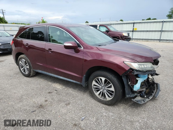 2017 Acura RDX Advance with VIN 5J8TB3H78HL002925, listed as a Copart auction lot 59777585 with 104,685 mi miles and Salvage title. Bid and sale history available at DreamBid. Image 4.