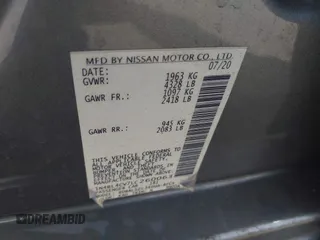 2020 Nissan Altima 2.5 SR with VIN 1N4BL4CV7LC260063, listed as a IAAI auction lot 41765219 with 83,847 mi miles. Bid and sale history available at carsss.com. Image 9.