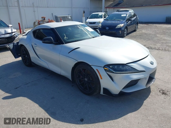 2024 Toyota Supra 3.0 with VIN WZ1DB0G02RW066224, listed as a IAAI auction lot 42243491 with 20,672 mi miles and . Bid and sale history available at DreamBid. Image 1.