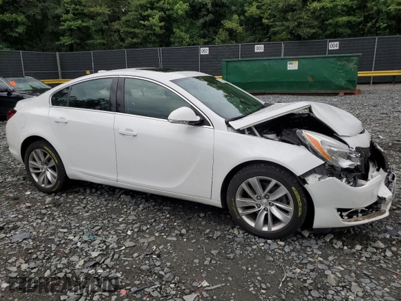 2016 Buick Regal with VIN 2G4GL5EX9G9106497, listed as a Copart auction lot 62536684 with 93,620 mi miles and Salvage Title. Bid and sale history available at DreamBid. Image 4.