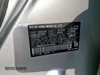 2016 Honda Fit LX with VIN JHMGK5H53GX033662, listed as a Copart auction lot 55523545 with 67,580 mi miles and Salvage title. Bid and sale history available at DreamBid. Image 12.