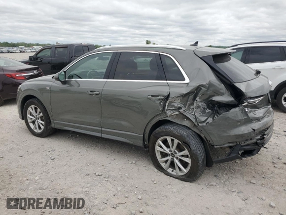 2021 Audi Q3 S line Premium Plus with VIN WA1EECF35M1056777, listed as a Copart auction lot 57405615 with 28,292 mi miles and Non repairable. Bid and sale history available at DreamBid. Image 2.
