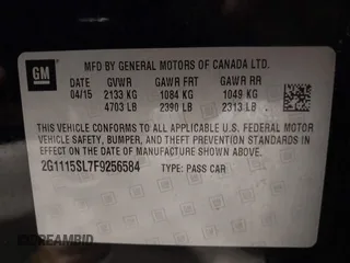 2015 Chevrolet Impala LT with VIN 2G1115SL7F9256584, listed as a IAAI auction lot 42023773 with 270,324 mi miles and . Bid and sale history available at DreamBid. Image 9.