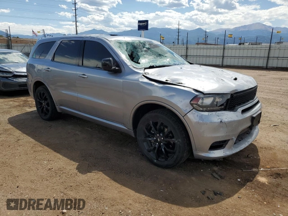2020 Dodge Durango GT with VIN 1C4RDJDG3LC142242, listed as a Copart auction lot 62962415 with 44,866 mi miles and Salvage title. Bid and sale history available at DreamBid. Image 4.