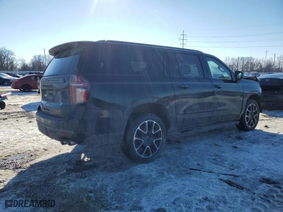 2022 Chevrolet Suburban RST with VIN 1GNSKEKL1NR224699, listed as a Copart auction lot 88583605 with 82,849 mi miles and Salvage Title. Bid and sale history available at carsss.com. Image 3.