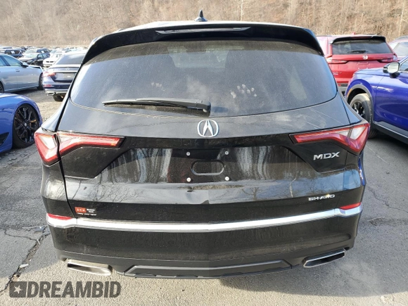 2023 Acura MDX with VIN 5J8YE1H36PL028064, listed as a Copart auction lot 87883005 with 16,587 mi miles and Salvage Title. Bid and sale history available at carsss.com. Image 6.