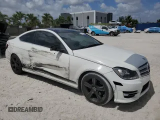 2014 Mercedes-Benz C 250 with VIN WDDGJ4HB5EG197566, listed as a Copart auction lot 53787975 with 124,003 mi miles and Salvage Title. Bid and sale history available at DreamBid. Image 4.