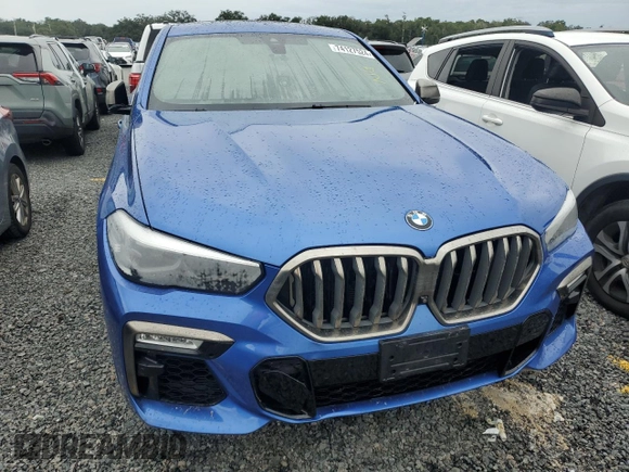 2020 BMW X6 M50i with VIN 5UXCY8C02L9B20285, listed as a Copart auction lot 74127524 with 0 mi miles and Non Repairable. Bid and sale history available at carsss.com. Image 5.