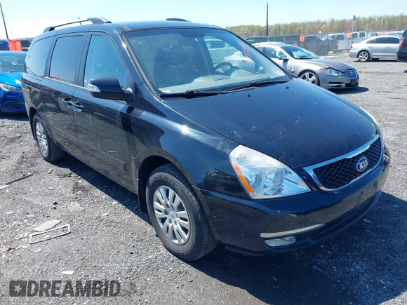 2014 Kia Sedona LX with VIN KNDMG4C71E6579260, listed as a IAAI auction lot 41985403 with 93,523 mi miles. Bid and sale history available at carsss.com. Image 1.