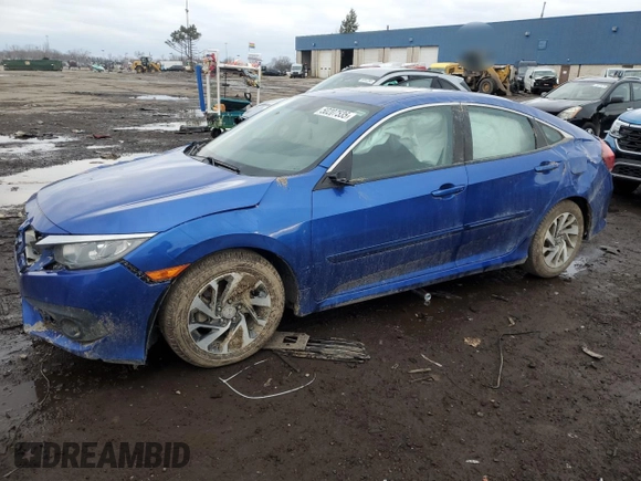 2016 Honda Civic Sedan EX with VIN 19XFC2F83GE057174, listed as a Copart auction lot 50207535 with 79,872 mi miles and Clean Title. Bid and sale history available at carsss.com. Image 1.