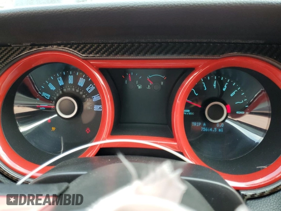 2014 Ford Mustang V6 with VIN 1ZVBP8AM4E5240826, listed as a Copart auction lot 53108065 with 75,664 mi miles and Salvage title. Bid and sale history available at DreamBid. Image 9.