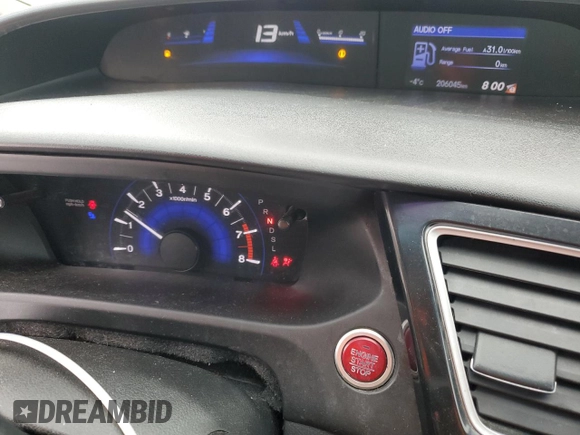 2014 Honda Civic LX z VIN 2HGFB2F50EH041784, wystawiony jako Copart lot #41696415 z przebiegiem 206 045 mil mil oraz Szkoda całkowita • Salvage title. Historia ofert i sprzedaży dostępna na DreamBid. Obrazek 9.