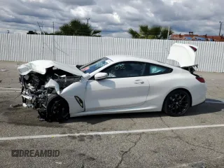 2022 BMW 8 Series 840i with VIN WBAAE2C09NCK22150, listed as a Copart auction lot 51147743 with 0 mi miles and Salvage Title. Bid and sale history available at carsss.com. Image 1.