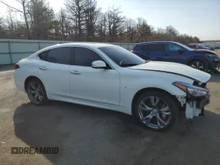 2015 Infiniti Q70 with VIN JN1BY1AR6FM561375, listed as a Copart auction lot 46578795 with 147,080 mi miles and Salvage title. Bid and sale history available at DreamBid. Image 4.
