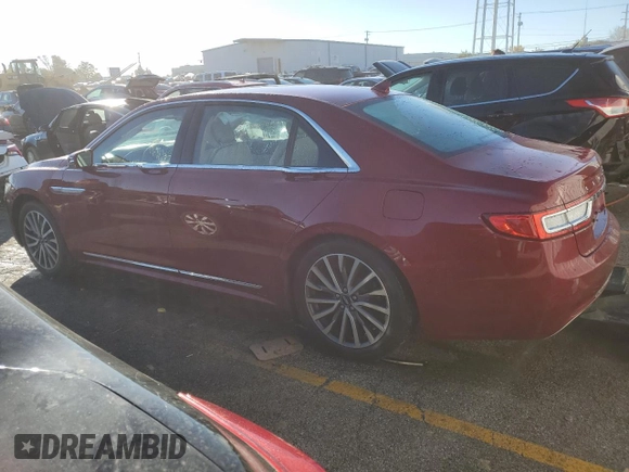 2018 Lincoln Continental Select with VIN 1LN6L9SK0J5609318, listed as a Copart auction lot 76727154 with 34,690 mi miles and Salvage Title. Bid and sale history available at carsss.com. Image 2.