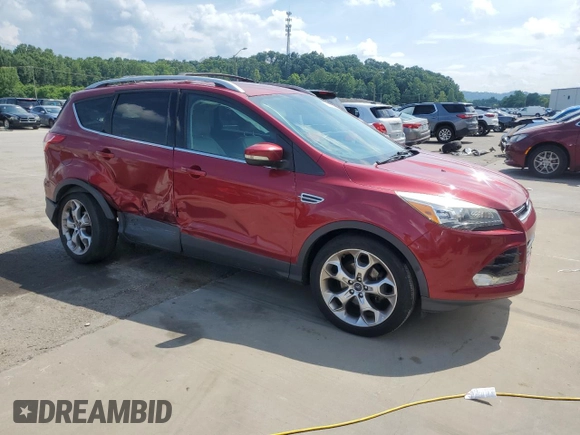 2015 Ford Escape Titanium with VIN 1FMCU0JX8FUC03874, listed as a Copart auction lot 61259665 with 98,933 mi miles and Salvage title. Bid and sale history available at DreamBid. Image 4.