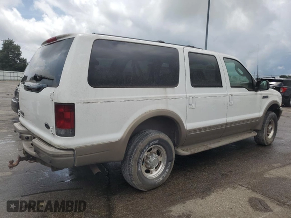 2003 Ford Excursion Eddie Bauer z VIN 1FMNU45S33ED05927, wystawiony jako Copart lot #65446335 z przebiegiem 149 989 mil mil oraz Czysty tytuł • Clean title. Historia ofert i sprzedaży dostępna na DreamBid. Obrazek 3.